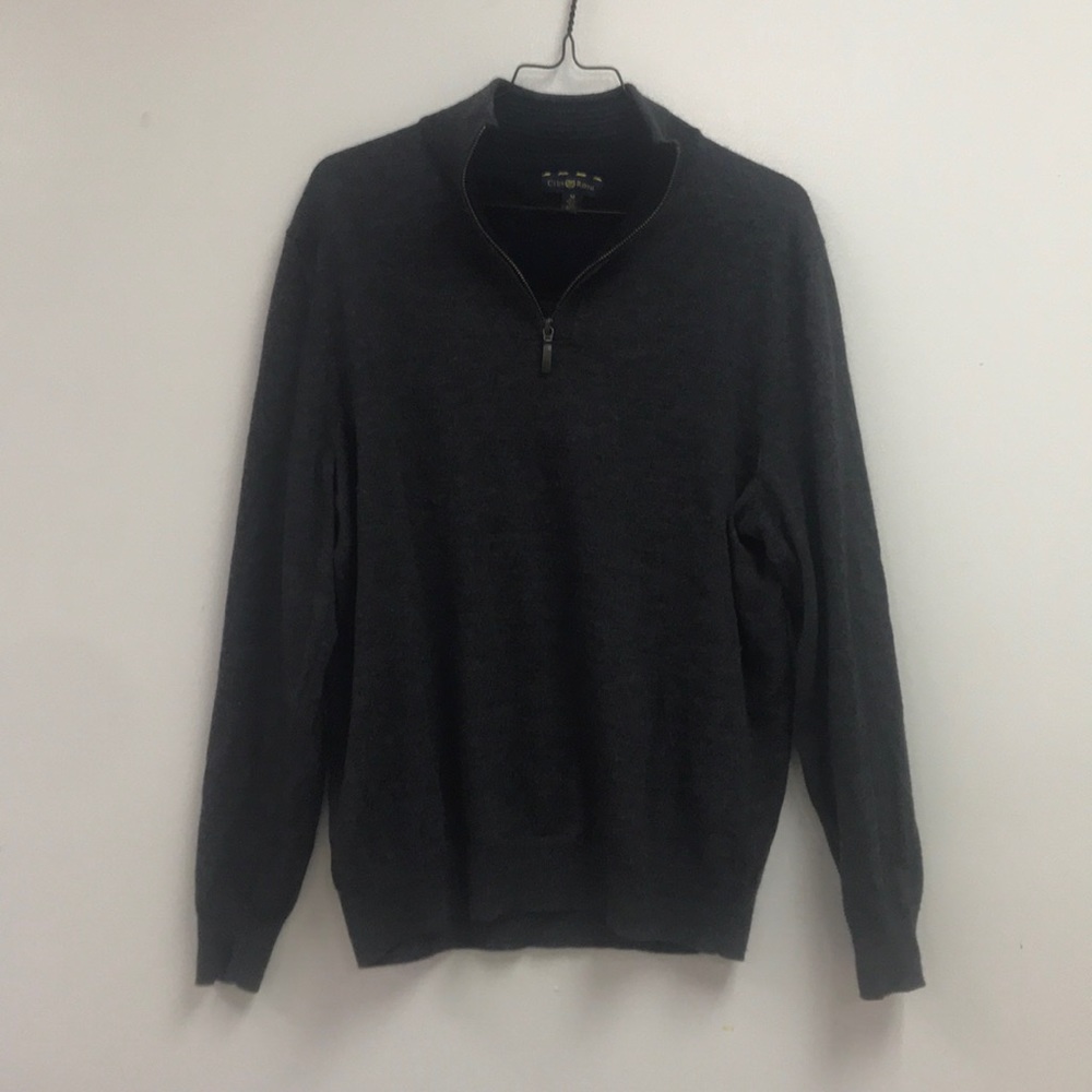 Merino blend charcoal gray Club Room sweater